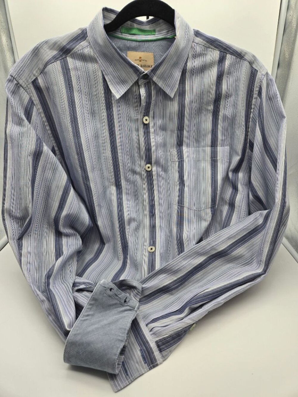 Tommy Bahama Jeans Striped Button Down Shirt Mens Medium Long Sleeve Cotton Casu - Picture 2 of 6